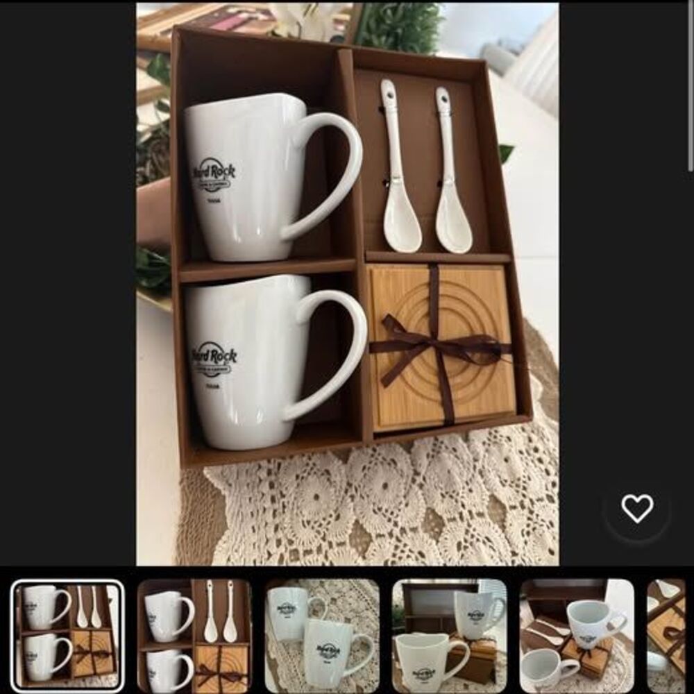 Hard Rock Hotel & Casino Tulsa Mug, Spoon, and Coaster Set